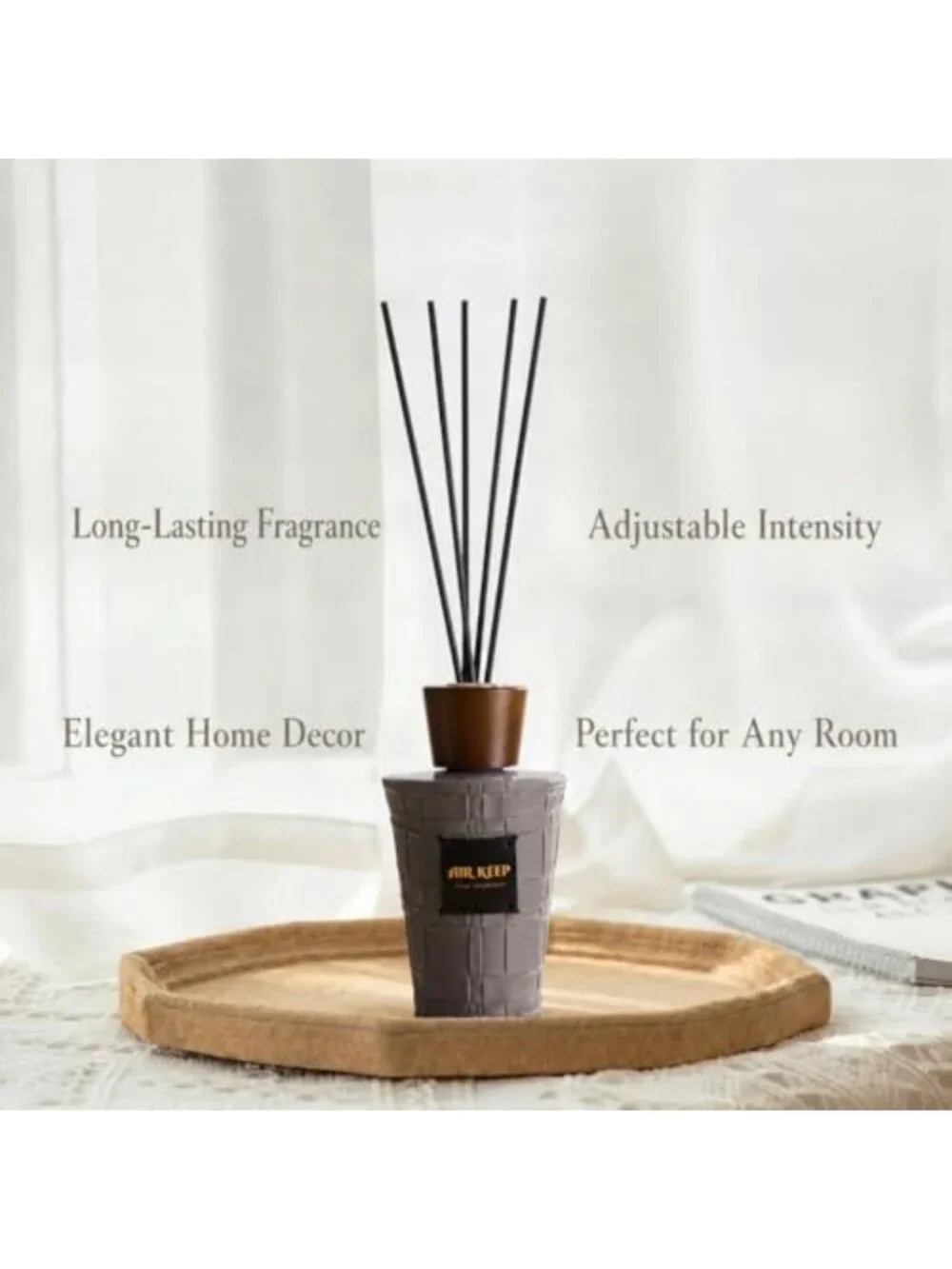 Cedar Wood Reed Diffuser for Home Fragrance, 5.1 fl oz - Aromatherapy Decor